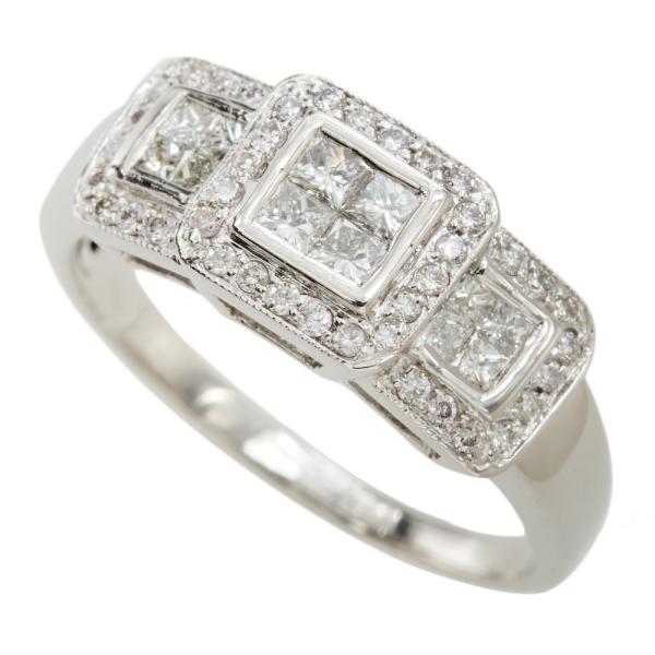 リングk18 メレダイヤ リング 指輪 4.4g K18 メレピンクダイヤ 0.22ct メレダイヤ 0.42ct 17