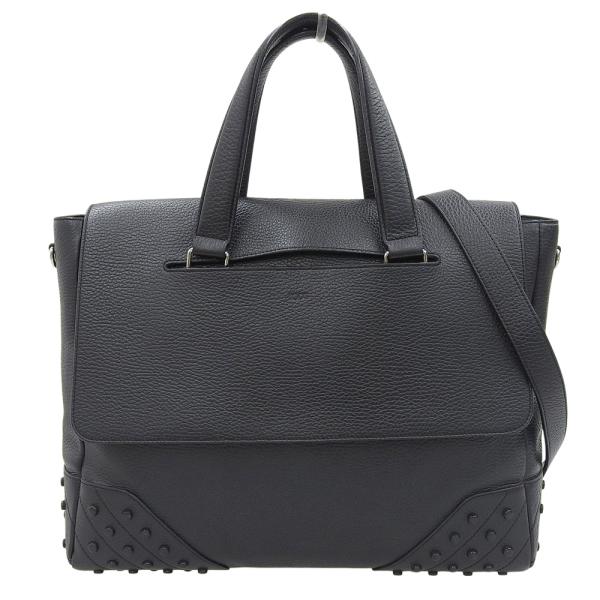 美品 保存袋付 TOD’S トッズ ショルダー レザー 黒 スタッズ イタリア製 トッズ TOD'S レディース ショルダーバッグ ブラック