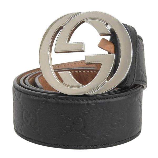 【本物保証】 グッチ GUCCI インターロッキングG ベルト 114984 AA61Y 1476 95 38 腰ベルト グッチシマ レザー ブラック ロゴ グッチシマ グッチ GUCCI インターロッキングG ベルト 114984 AA61Y