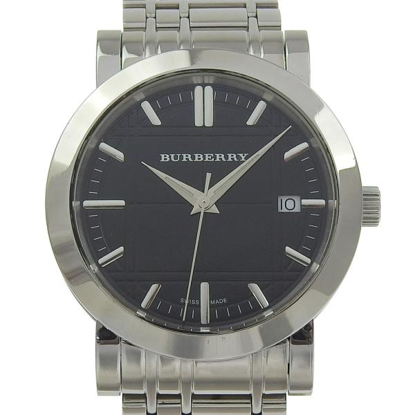 稼働 バーバリー 腕時計 4100 ラウンドフェイス メンズ クォーツ 4100 BURBERRY - 美品 稼働品 BURBERRY バーバリー クオーツ メンズ