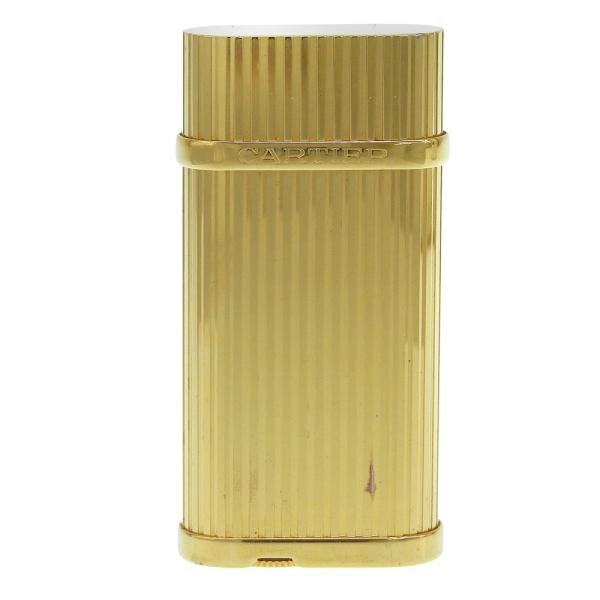 240419A Cartier カルティエ　ガスライター　ゴールド　金　ライター　デュポン　ジッポ　ライター　ブランド　金　ゴールド　レア Cartier（カルティエ） ゴド ロン ストライプ柄 ガスライター 本物保証