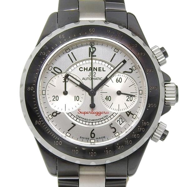 J12 シャネル CHANEL スーパーレッジェーラ クロノ シルバー文字盤 