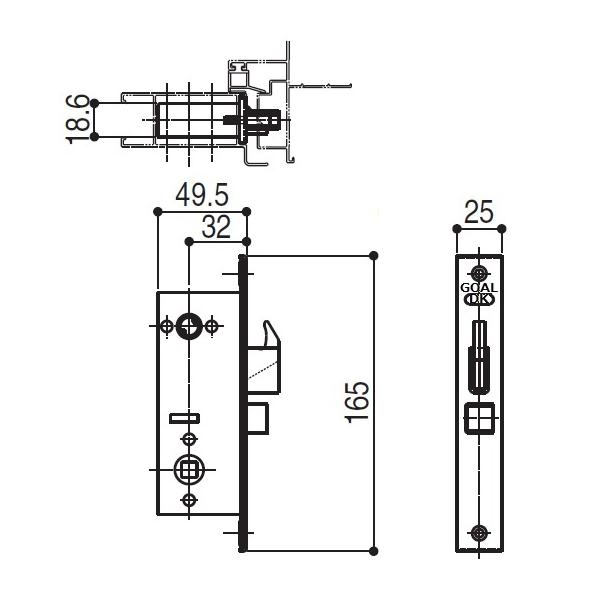 YKK ドア 勝手口 鍵交換 自分で 純正品 主錠ケース 左勝手用 ゴール製
