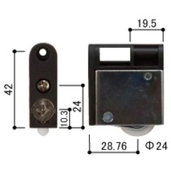 Hhw 2k Ykk 室内建具 室内引戸部品 戸車 ソフトクローズ仕様ｖレール用戸車 ２個セット Hhw 2k Hhw 2k Shop Tos 通販 Yahoo ショッピング
