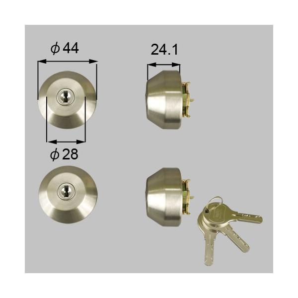 部品名 : ドア錠セット（ユーシン ＷＮシリンダー）商品コード : Z-5201-DVAE色 : シルバー内容物 : 本体×２、キー×３