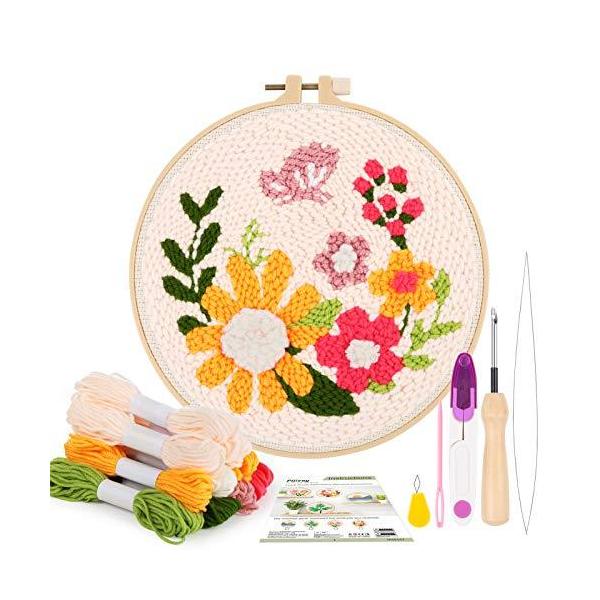 Toporchid 家庭用縫製刺繍縫製パンチ針ハンドルパンチクラフトツールキット Toporchid 家庭用縫製刺繍縫製パンチ針ハンドルパンチクラフトツールキット