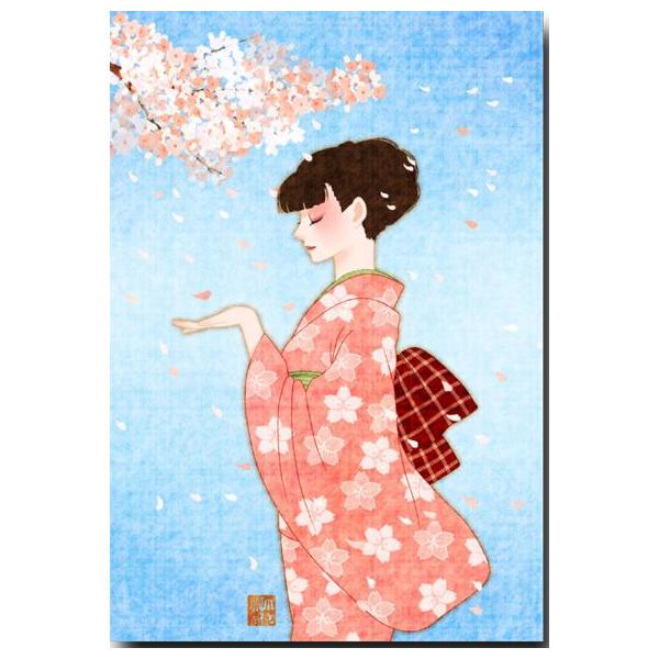 大正モダンポストカード さくら 春の絵葉書 : ポストカードと和雑貨の