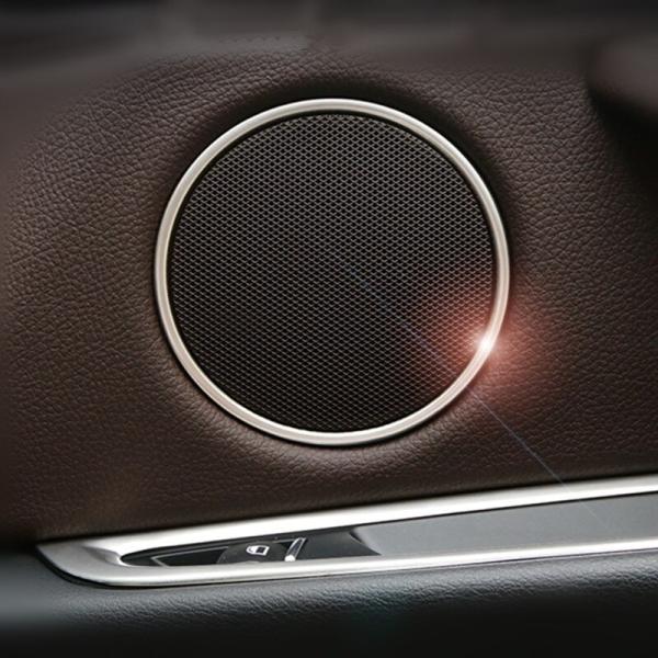 BMW X3 G01 G08 2018 2019 ドアスピーカー カバー オーディオ リング トリム スタイリング 内装 カスタム アクセサリー 4個 銀色