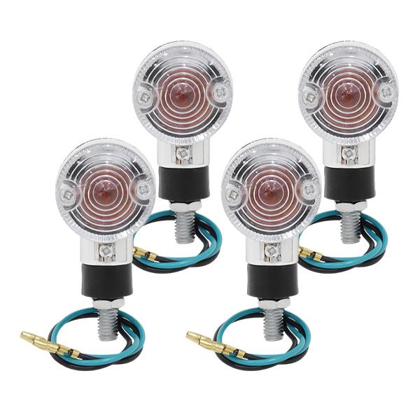 汎用ヨーロピアンウインカー４個セット　クリスタルレンズクリア　LED 楽天市場】【601】 丸型 ヨーロピアン ウインカー クリア 4個セット