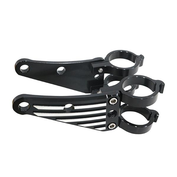 ヘッドライト ステー バイク アルミ削り出し ブラック 37mm 37φ 37パイ