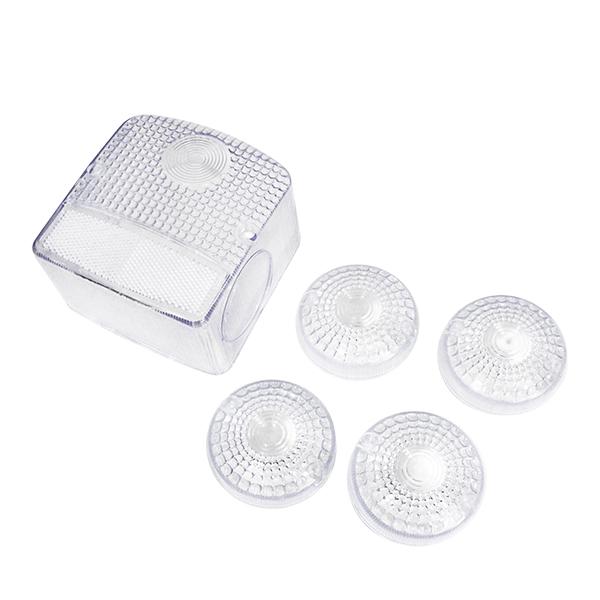 ю スズキ GN125 テール/ウインカー レンズ セット クリア 5P 角型 丸形