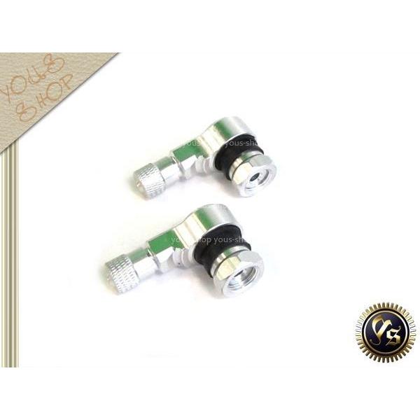 新品 アルミ CNC削り出し 90度 L型 エアバルブ 空気入れ 空気圧 原付