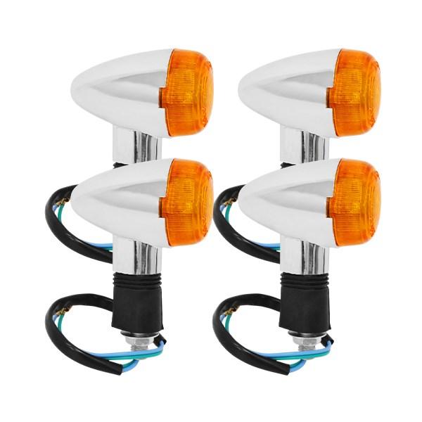 YAMAHA ヤマハ RZ250/RZ350/RZ50 汎用 リア用 メッキ ウインカー