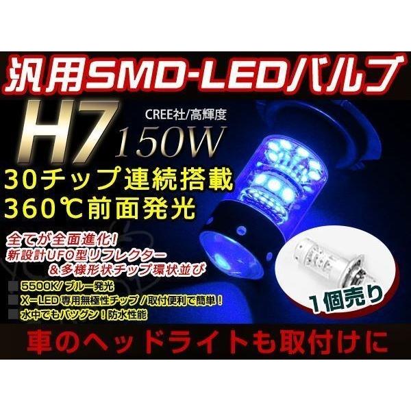 KAWASAKI NINJA 50 EX250L LED 150W H7 バルブ ヘッドライト 12V/24V ブルー ファンレス ライト 車検対応 全面発光 ロービーム