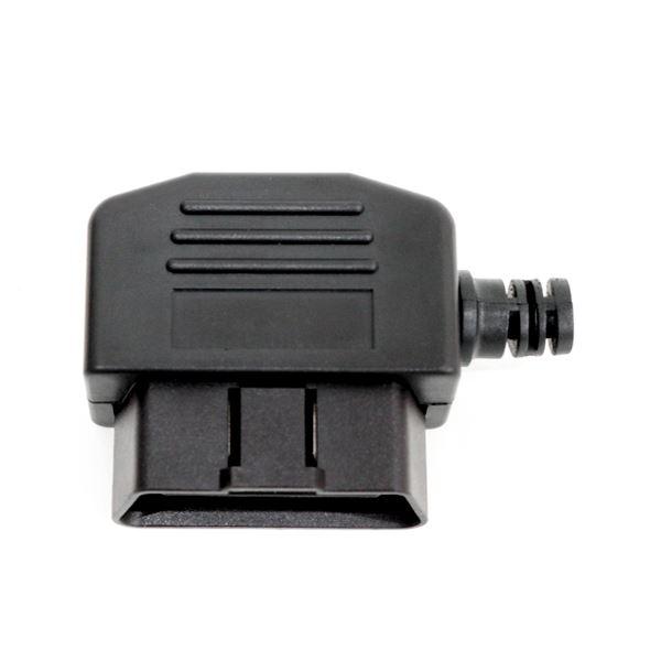 Б メール便 OBD2 OBDII オス カプラー 接続コネクター 90度タイプ 16P 故障診断 タコメーター ハンダ付けタイプ 接続端子 オートゲージ