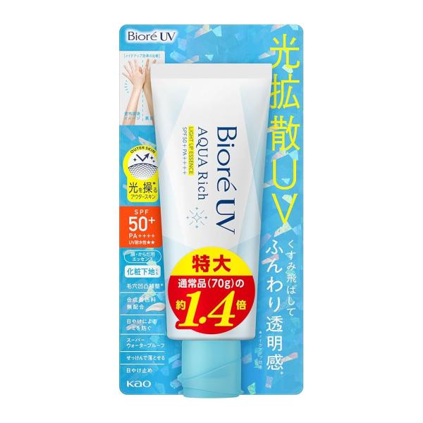 他サイト： ビオレ Biore UV アクアリッチ ライトアップ エッセンス 100g 日焼け止め SPF50の商品画像