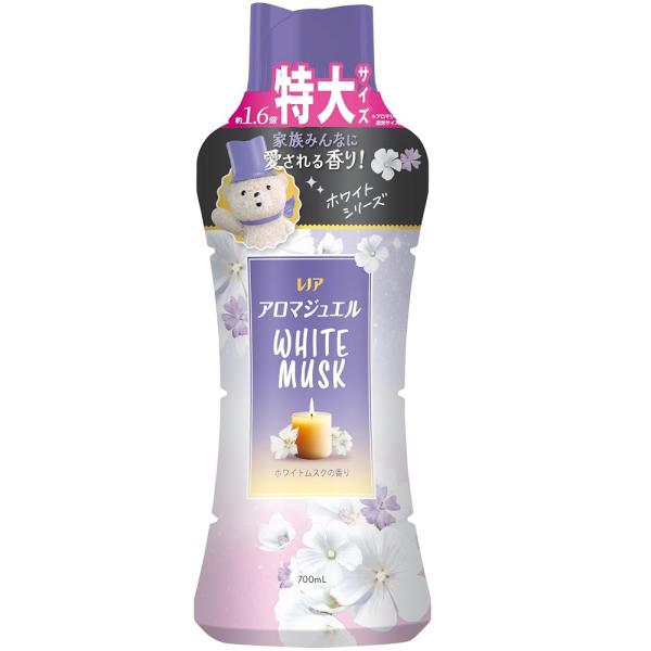 レノア アロマジュエル お洗濯の香り付けビーズ ホワイトムスクの香り 本体 特大 700ml