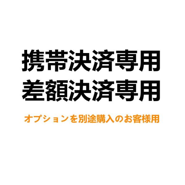 携帯決済専用　差額決済専用　オプションを別途ご購入のお客様用