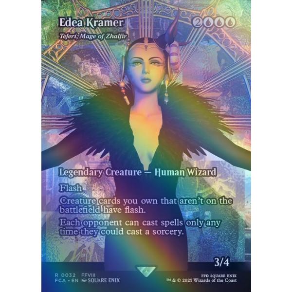 MTG ■青/英語版■ 《(032)《イデア・クレイマー/Edea Kramer》/《ザルファーの魔道士、テフェリー》★FOIL★ 継承史 FCA 青R