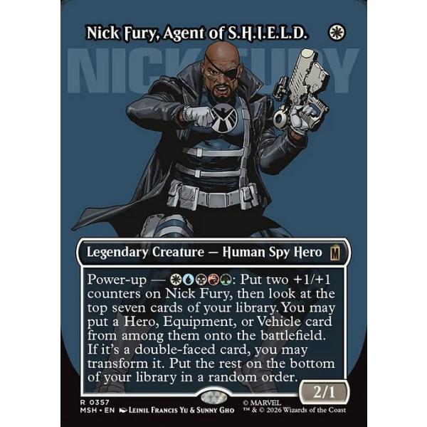 MTG ■白/英語版■(357)▲ボーダーレス▲《S.H.I.E.L.D.のエージェント、ニック・フューリー/Nick Fury, Agent of S.H.I.E.L.D.》マーベル MSH白R