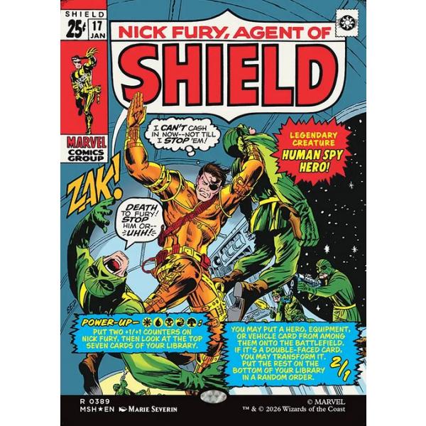 MTG ■白/英語版■(389)▲ボーダーレス▲《S.H.I.E.L.D.のエージェント、ニック・フューリー/Nick Fury, Agent of S.H.I.E.L.D.》マーベル MSH白R