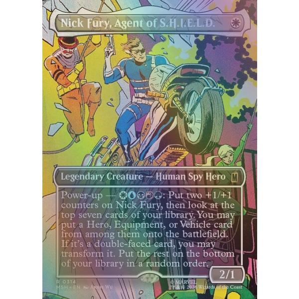 MTG ■白/英語版■(314)★ボーダーレスFOIL★《S.H.I.E.L.D.のエージェント、ニック・フューリー/Nick Fury, Agent of S.H.I.E.L.D.》マーベル MSH白R