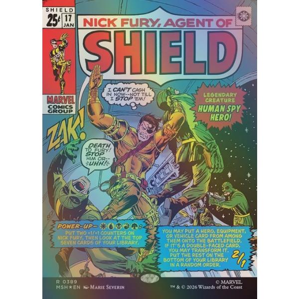 MTG ■白/英語版■(389)★ボーダーレスFOIL★《S.H.I.E.L.D.のエージェント、ニック・フューリー/Nick Fury, Agent of S.H.I.E.L.D.》マーベル MSH白R