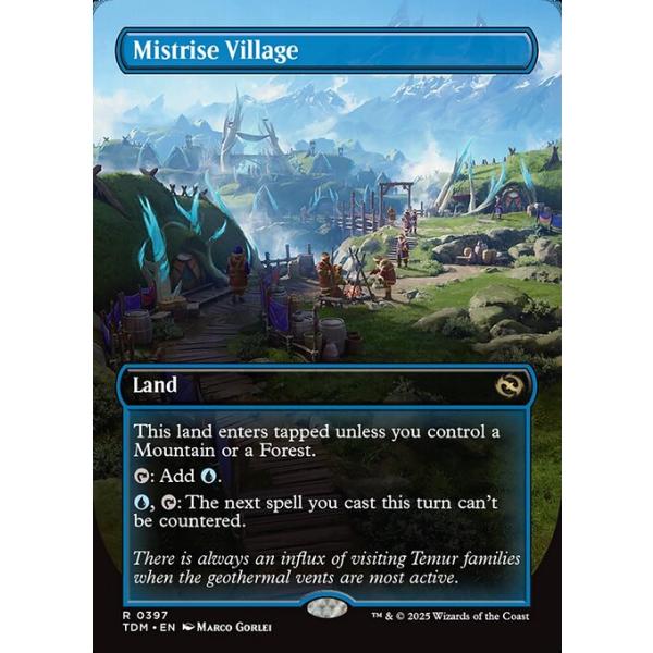 MTG 湧霧の村 日本語 4枚 湧霧の村/Mistrise Village《日本語》【TDM】