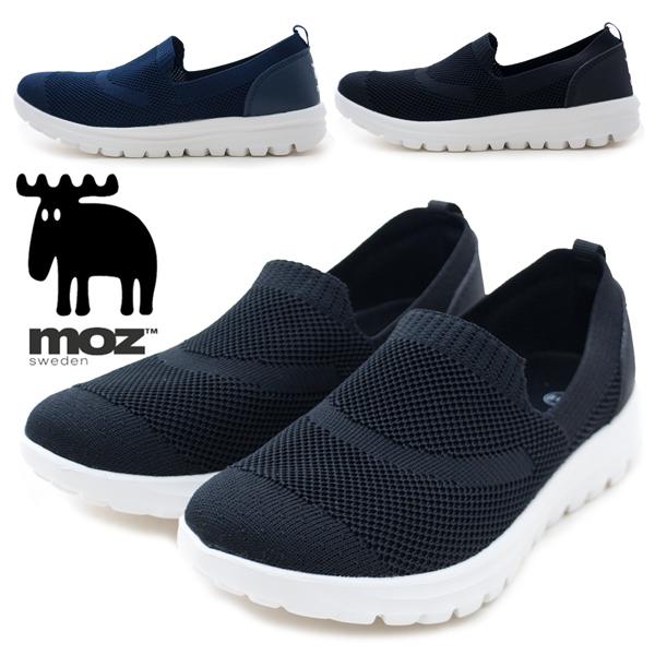 Moz モズ Moz4260 ニットスリッポン レディース スニーカー シューズ 軽量 通気性 履きやすい アニマル ヘラジカ 北欧 ブラック ネイビー Mr Mr Ht 4260 ショップannie 通販 Yahoo ショッピング