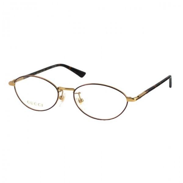 【新品未使用】GUCCI グッチ 眼鏡 gg0949oj-002 ブラウン GUCCI（グッチ） 正規品 オーバル レッド/ゴールド チタン GG0949OJ