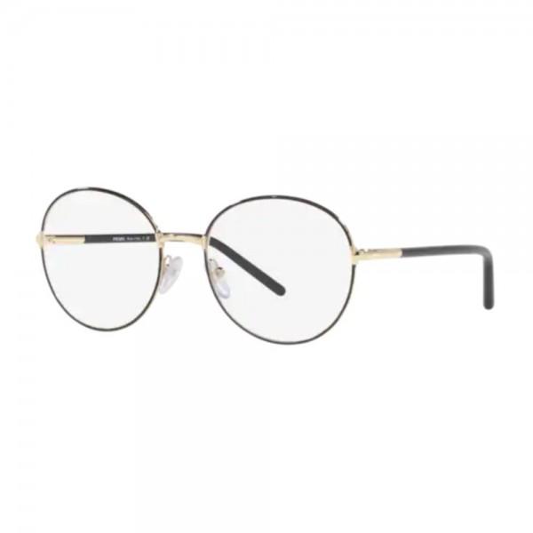 プラダ【正規品】即納 PRADA ラウンド メタル ブラック/ペールゴールド 