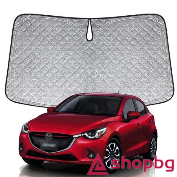 マツダ デミオ フロントサンシェード 車用サンシェード MAZDA2 六層構造 車種専用設計 サンシェード UVカット 高密度生地 日焼け防止 劣化防止 遮光