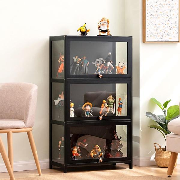 ? ?【フリップトップホバーデザイン人気のキャラクターモデル】隠された折りたたみアクリル透明ドア、密封および防塵、美しいデザイン、キャビネットドアは反転してホバーすることができ、アイテムに簡単にアクセスできます.埃や湿気に強い:このコレクシ...