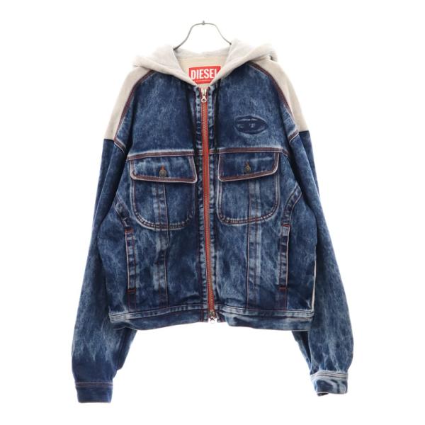 DIESEL ディーゼル 23SS D-LILL-ONE フーデッドデニムジャケット DIESEL ディーゼル 23SS D-LILL-ONE フーデッドデニムジャケット