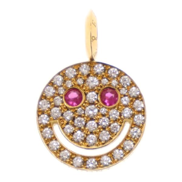 アイファニー　ネックレス　チャーム　トップ　スマイル　ホワイトゴールド　ダイヤ 中古 アイファニー スマイル ペンダントトップ（ネックレスは