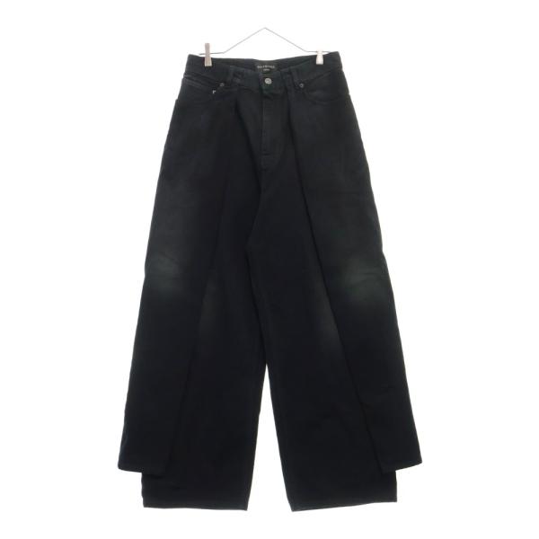 【新品未使用】バレンシアガ　ワイドチノパンツ　黒48 デムナ期初期 BALENCIAGA（バレンシアガ） 23AW DOUBLE SIDE TROUSERS ダブルサイド