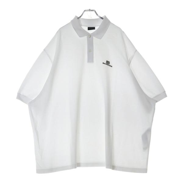 90s OLD BALENCIAGA メッシュ太ストライプ ロゴ刺繍 ポロシャツ 90s OLD BALENCIAGA メッシュ太ストライプ ロゴ刺繍 ポロシャツ