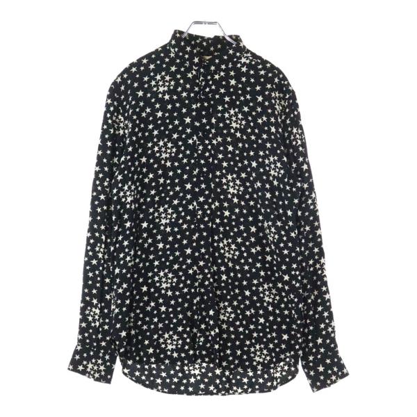 SAINT LAURENT PARIS サンローランパリ Lightning bolt print shirt ノースリーブシャツ サイズ36 552843 Y592U ブラック  レディース 　240001138088 SAINT LAURENT PARIS サンローランパリ Lightning bolt print shirt