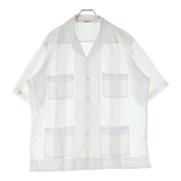 AURALEE（オーラリー） 19SS FINX SILK STRIPE 半袖 キューバシャツ