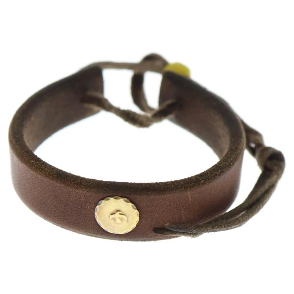 goro's（ゴローズ） 金メタル付き革ブレス ブラウン : BRING Yahoo