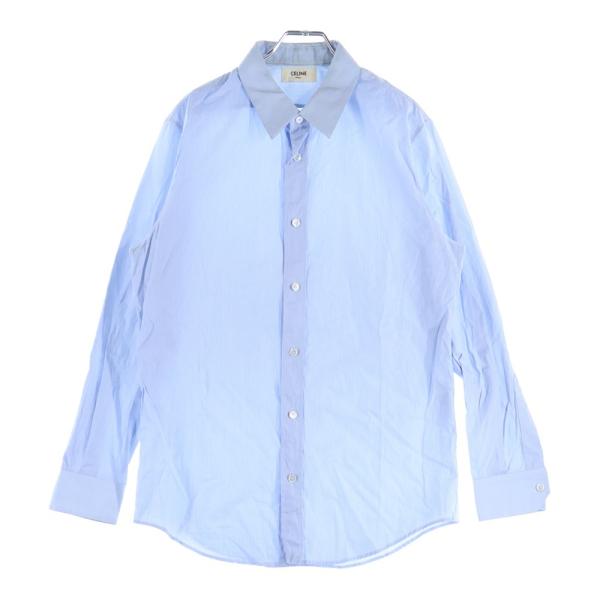 CELINE（セリーヌ） コットン ストライプ 長袖シャツ ブルー 0FC5940S
