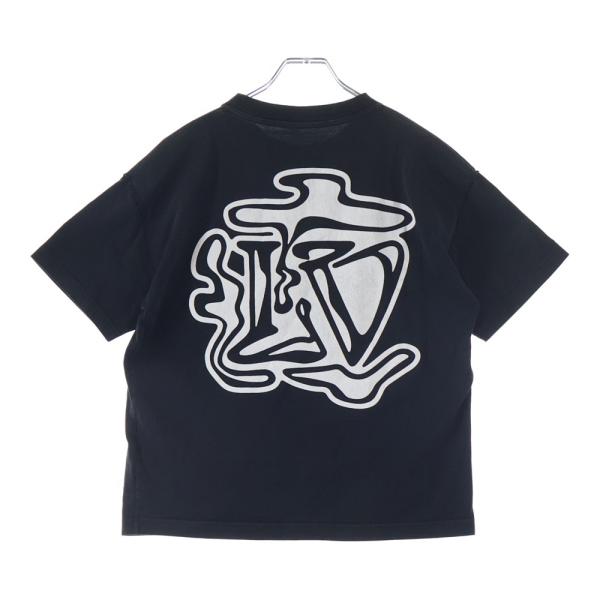 美品★LOUIS VUITTON ルイヴィトン FFTS02JG2 コットン100％ エンブロイダリーロゴ クルーネック 半袖Ｔシャツ ブラック ホワイト S イタリア製 正規品 レディース LOUIS VUITTON（ルイ・ヴィトン） 美品☆LOUIS VUITTON FFTS02JG2