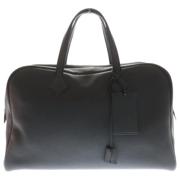 良品 エルメス ヴィクトリア 40 ボストンバッグ トゴ ブラック 2022 HERMES（エルメス） ヴィクトリアフールトゥ レザーハンドバッグ