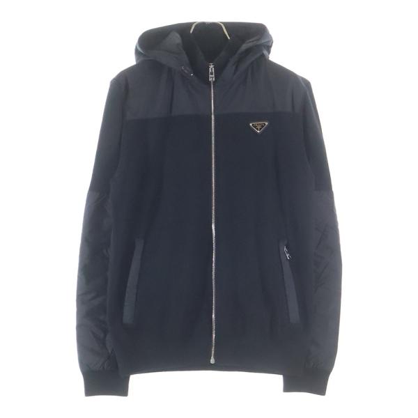 PRADA プラダ ハーフジップ ポロシャツ ブラック テック素材 切替デザイン Prada ハーフジップ ポロシャツ | ブルー | FARFETCH JP
