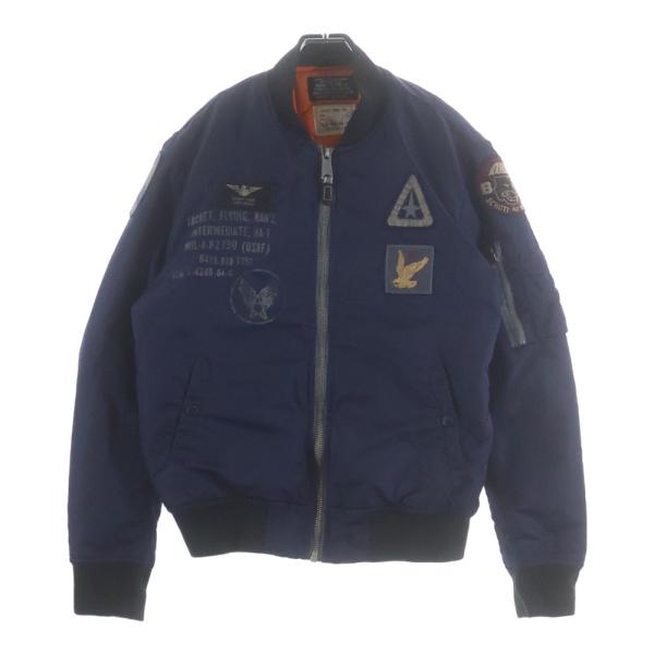 SCHOTT ショット FLIGHT JACKET MA-1 ロゴワッペン フライトジャケット ブルゾン ネイビー CWU-R-213-31 SCHOTT ショット FLIGHT JACKET MA-1 ロゴワッペン フライトジャケット