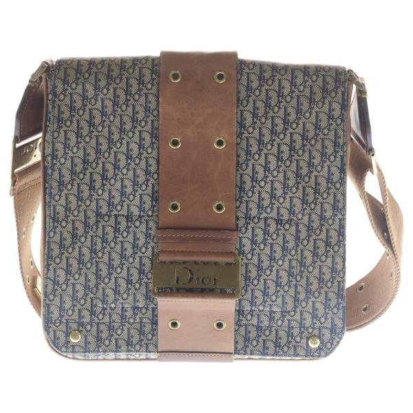 オールド　ディオール　トロッター　巾着　ショルダーバッグ　キャンバス　ブラウン Christian Dior クリスチャン ディオール トロッター ショルダーバッグ