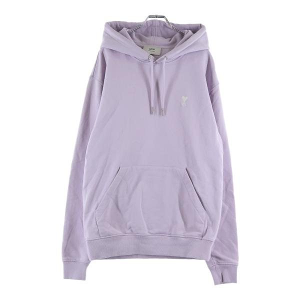 AMI Alexandre Mattiussi アミアレクサンドルマテュッシ Hoodie ハートロゴ刺繍 プルオーバースウェットパーカー フーディー パープル HSW260.730 AMI Alexandre Mattiussi アミアレクサンドルマテュッシ Hoodie ハート