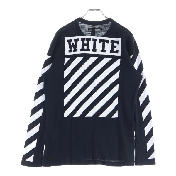 OFF-WHITE オフホワイト 15AW L/S T-Shirt ロゴプリント 長袖Tシャツ