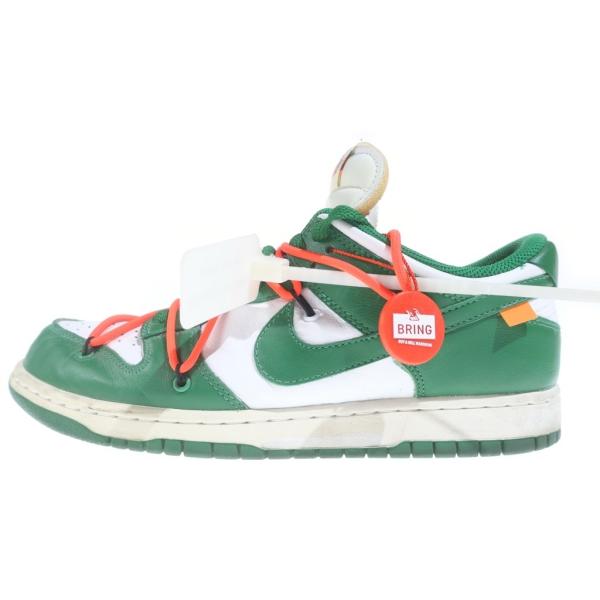 NIKE ナイキ ×Off-White Dunk Low CT0856-100 ×オフホワイト ダンク ロー ホワイト/グリーン US8.5/26.5cm