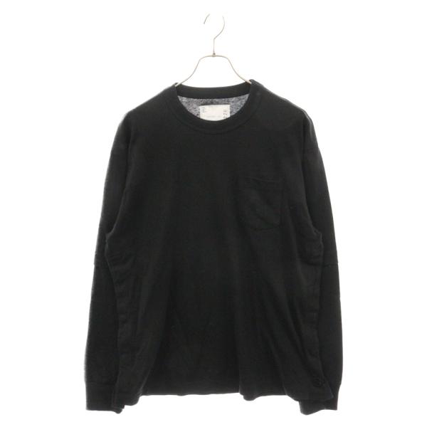 【Hana】美品 sacai ブラック 長袖Tシャツ Hana様専用】美品 sacai ブラック 長袖Tシャツ